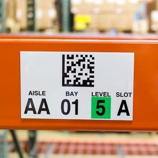 Data Matrix rack location label