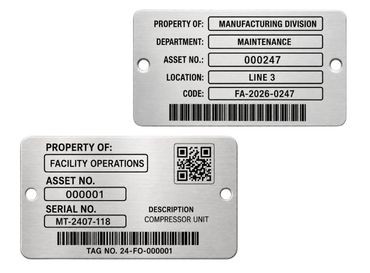 Metal Asset and Compliance Tags